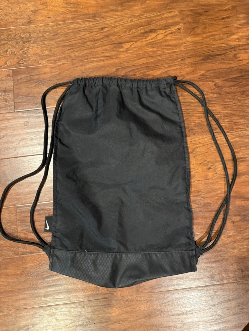 Nike Black Drawstring Gym Sack with Reflective Swoosh